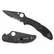 Ніж складаний Spyderco Delica 4 напівсерейтор (довжина: 181мм, лезо: 73мм, чорне), чорний