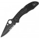 Ніж складаний Spyderco Delica 4 напівсерейтор (довжина: 181мм, лезо: 73мм, чорне), чорний