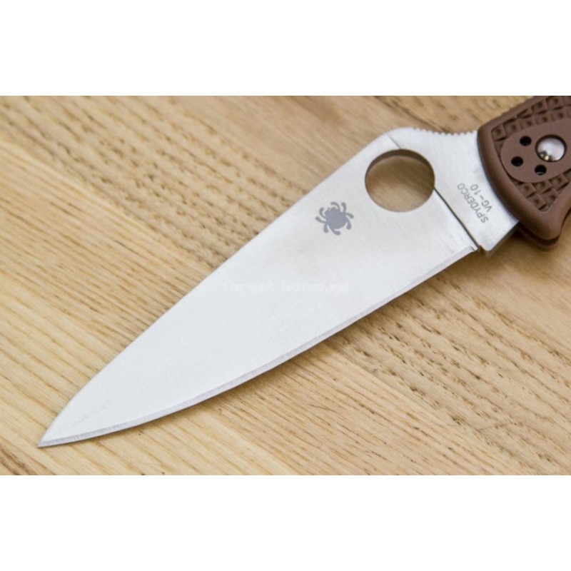 Ніж складаний Spyderco Endura 4 Flat Ground (довжина: 222мм, лезо: 96мм), коричневий