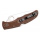 Ніж складаний Spyderco Endura 4 Flat Ground (довжина: 222мм, лезо: 96мм), коричневий