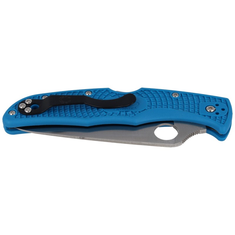Ніж складаний Spyderco Endura 4 Flat Ground (довжина: 222мм, лезо: 96мм), синій