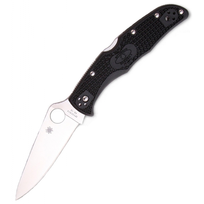 Ніж складаний Spyderco Endura 4 Flat Ground (довжина: 222мм, лезо: 96мм), чорний