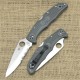 Ніж складаний Spyderco Endura 4 напівсерейтор (довжина: 222мм, лезо: 96мм), сірий