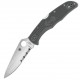 Ніж складаний Spyderco Endura 4 напівсерейтор (довжина: 222мм, лезо: 96мм), сірий