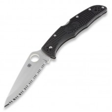 Нож складной Spyderco Endura 4 серрейтор (длина: 222мм, лезвие: 96мм), черный