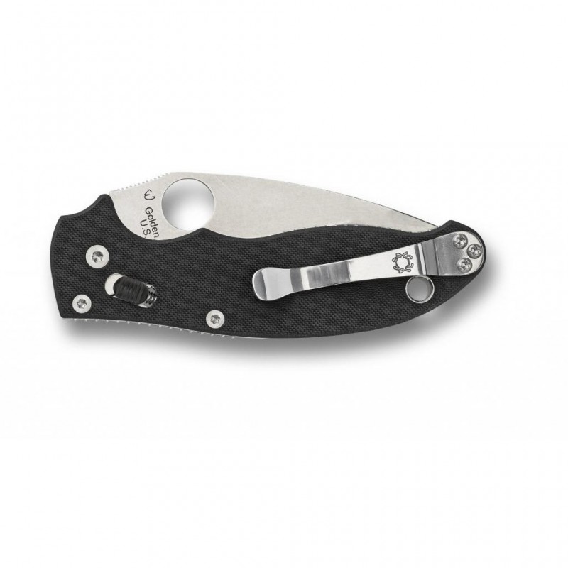 Ніж складаний Spyderco Manix 2 напівсерейтор (довжина: 204мм, лезо: 86мм), чорний