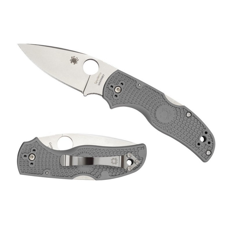 Ніж складаний Spyderco Native 5 (довжина: 177мм, лезо: 75мм), сірий