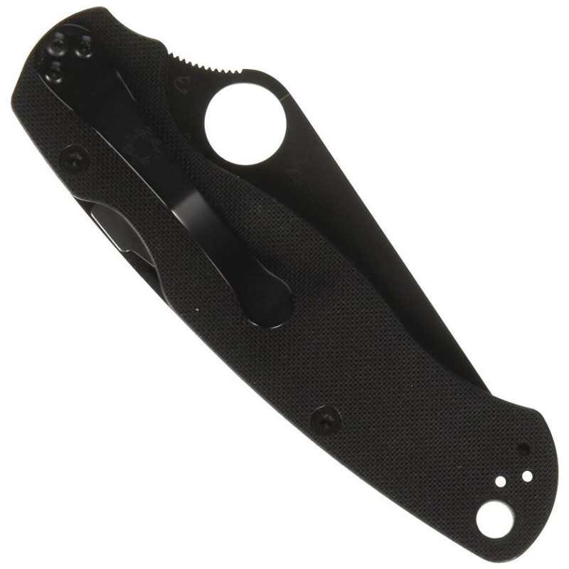 Ніж складаний Spyderco Para-Military 2 (довжина: 210мм, лезо: 87мм, чорне), чорний