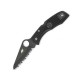 Ніж складаний Spyderco Salt 1 серрейтор (довжина: 178мм, лезо: 77мм), чорний