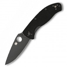 Нож складной Spyderco Tenacious Black Blade (длина: 197мм, лезвие: 86мм), черный