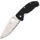 Ніж складаний Spyderco Tenacious напівсерейтор (довжина: 197мм, лезо: 86мм), чорний
