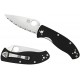 Ніж складаний Spyderco Tenacious серрейтор (довжина: 197мм, лезо: 86мм), чорний
