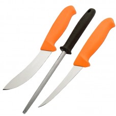 Набір ножів для полювання Mora Hunting Set (2 ножа + точило), помаранчевий
