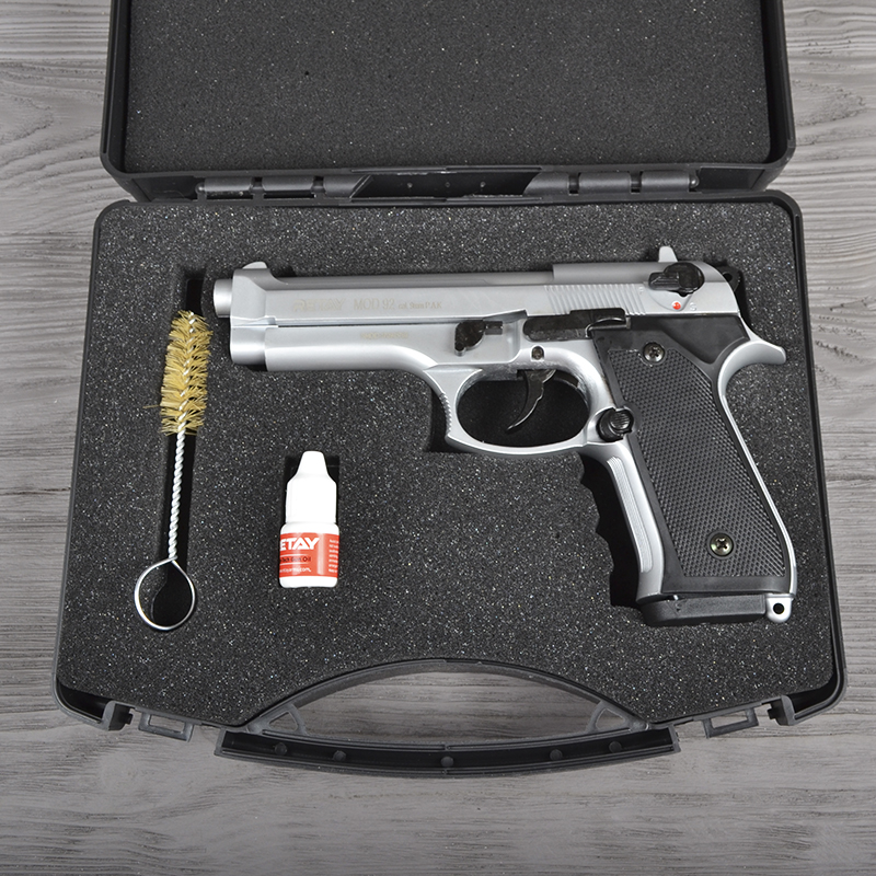 Пістолет сигнальний, стартовий Retay Beretta 92FS Mod.92 (9мм, 15 зарядів), титан