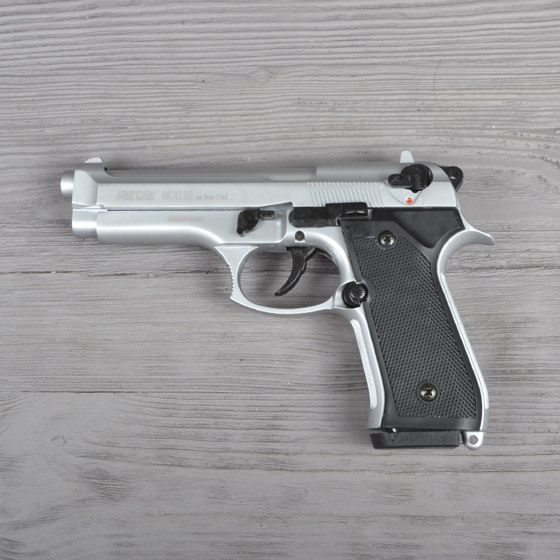 Пістолет сигнальний, стартовий Retay Beretta 92FS Mod.92 (9мм, 15 зарядів), титан