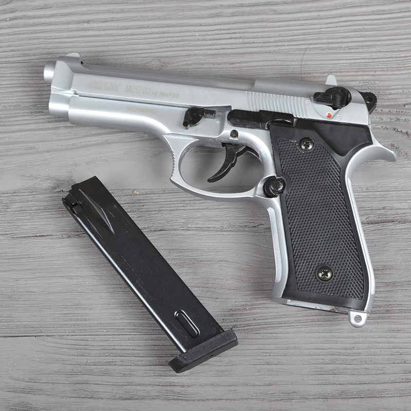 Пістолет сигнальний, стартовий Retay Beretta 92FS Mod.92 (9мм, 15 зарядів), титан