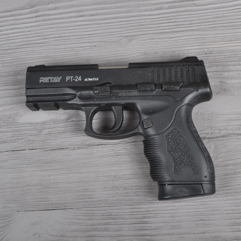 Пістолет сигнальний, стартовий Retay Taurus PT24 (9мм, 15 зарядів), чорний