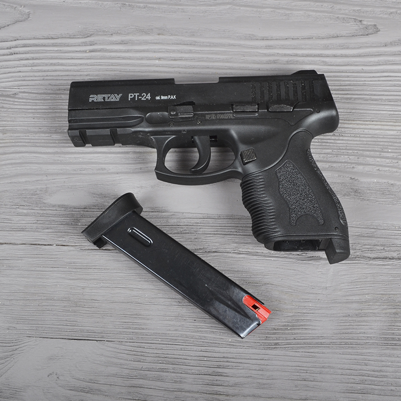 Пістолет сигнальний, стартовий Retay Taurus PT24 (9мм, 15 зарядів), чорний