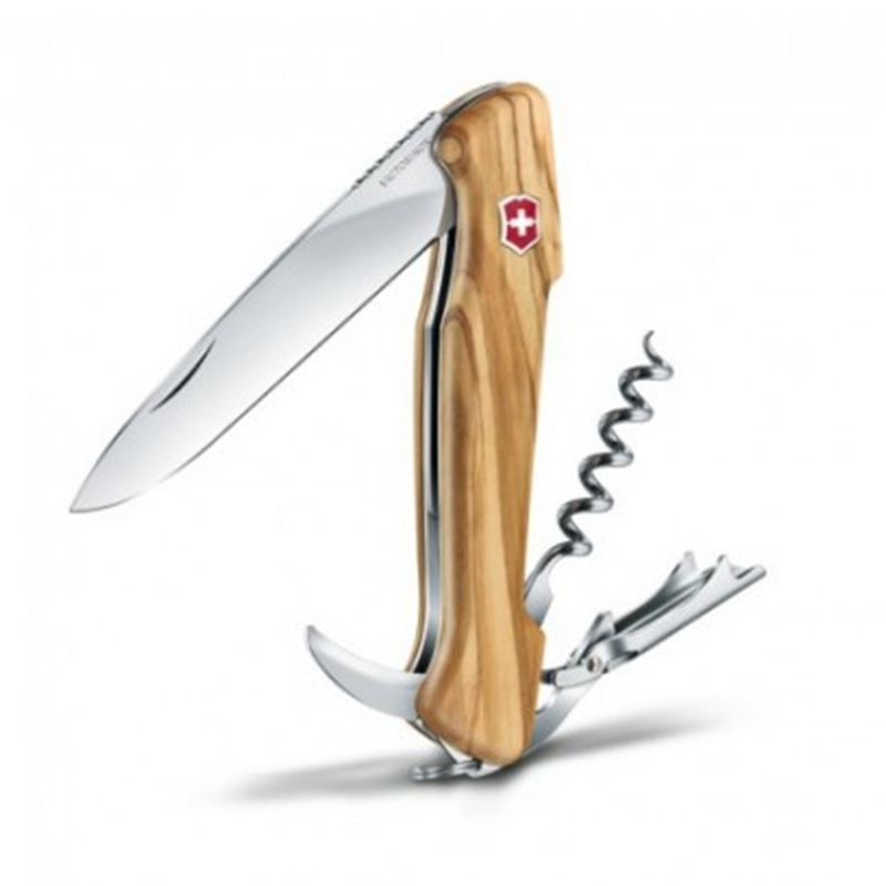 Ніж складаний, мультитул Victorinox Wine Master (130мм, 6 функцій), дерево олива 0.9701.64