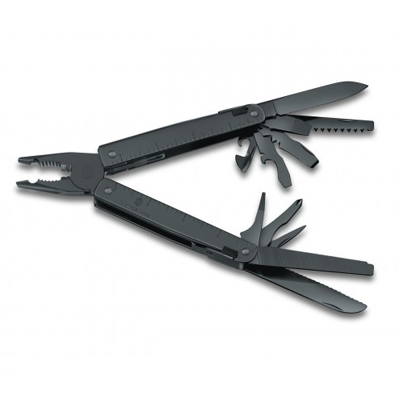 Ніж складаний, мультитул Victorinox Swisstool BS (115мм, 29 функцій), чорний, зі шкір.чохлом 3.0323.3CN