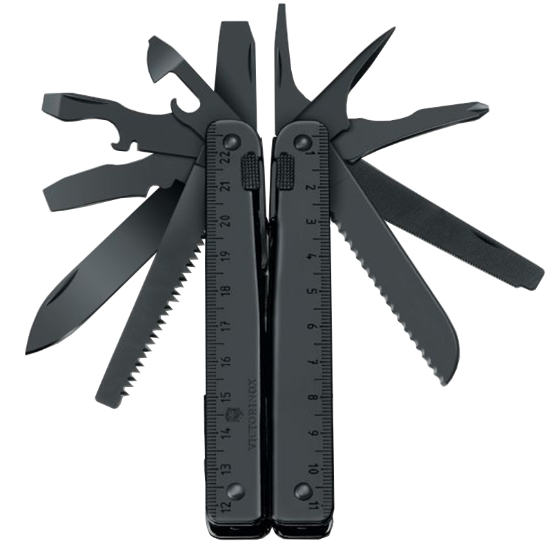 Ніж складаний, мультитул Victorinox Swisstool BS (115мм, 29 функцій), чорний, зі шкір.чохлом 3.0323.3CN