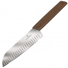 Ніж кухонний, побутовий Victorinox Swiss Modern Santoku (GB) (лезо: 120мм), горіх 6.9050.17KG