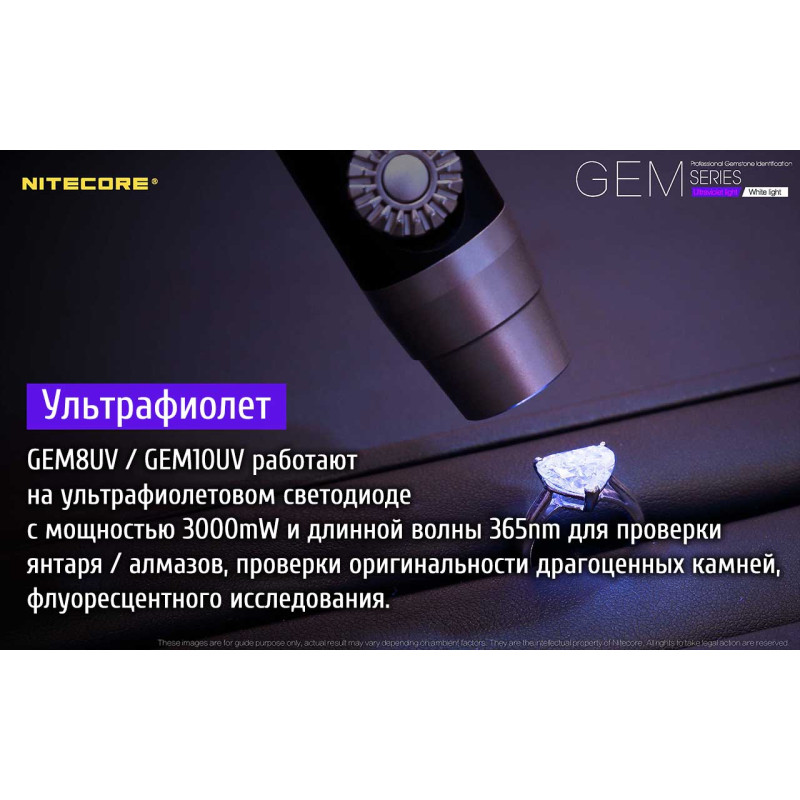 Ліхтар Nitecore GEM8 (Cree XP-L HI V3, 500 люмен, 2 режими, 1x18650)