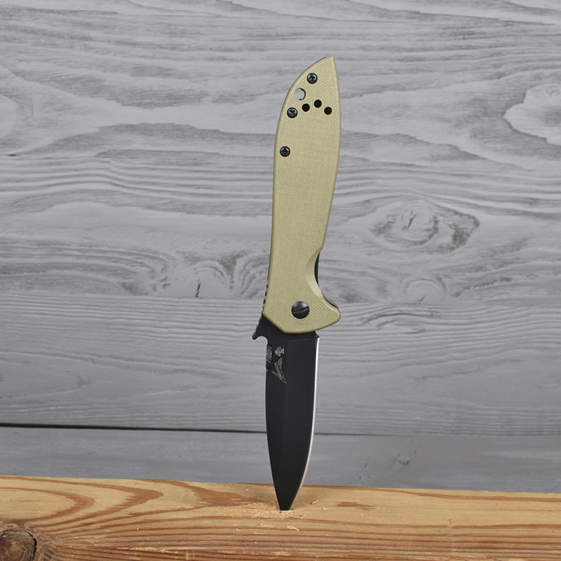 Ніж складаний Kershaw CQC-4K (довжина: 190мм, лезо: 83мм), бежевий