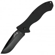 Нож складной Kershaw CQC-9K (длина: 224мм, лезвие: 91мм, черное), черный