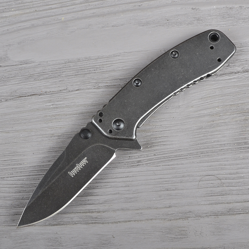 Ніж складаний Kershaw Cryo II (довжина: 195мм, лезо: 83мм, чорне), чорний