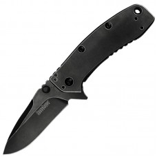 Нож складной Kershaw Cryo II (длина: 195мм, лезвие: 83мм, черное), черный