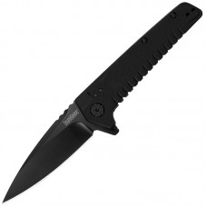 Ніж складаний Kershaw Fatback (довжина: 197мм, лезо: 87мм, чорне), чорний