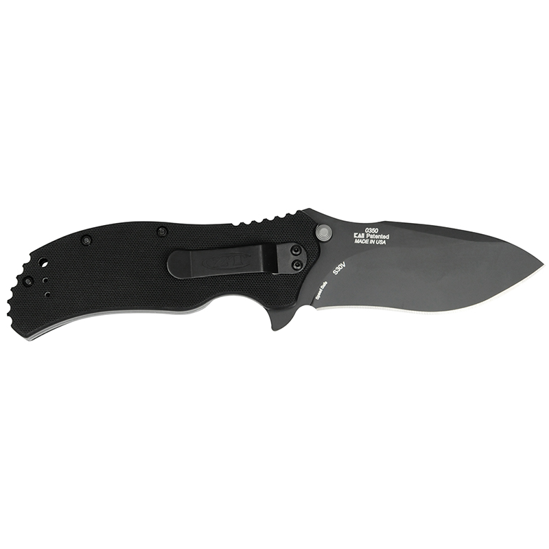 Ніж складаний Zero Tolerance 0350 (довжина: 197мм, лезо: 83мм, чорне), чорний