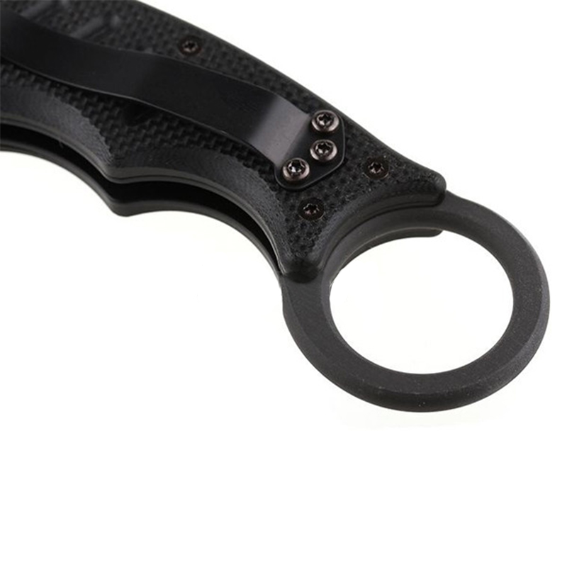 Ніж складаний Fox Karambit (довжина: 215мм, лезо: 80мм, чорне), чорний
