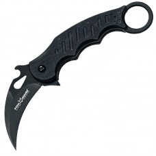 Нож складной Fox Karambit (длина: 215мм, лезвие: 80мм, черное), черный