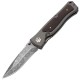 Нож складной Boker Leopard-Damascus II (длина: 225мм, лезвие: 96мм), деревянная накладка