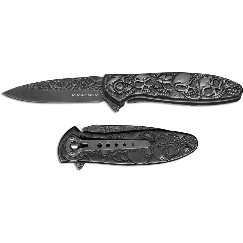 Нож складной Boker Magnum Dia De Los Muertos (длина: 200мм, лезвие: 85мм), стальной