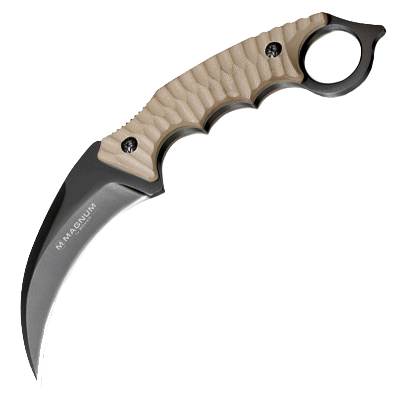 Нож фиксированный Boker Magnum Spike Karambit (длина: 210мм, лезвие: 102мм), бежевый