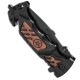 Ніж складаний Boker Plus AK-14 (довжина: 220мм, лезо: 93мм, чорне), дерев'яна накладка