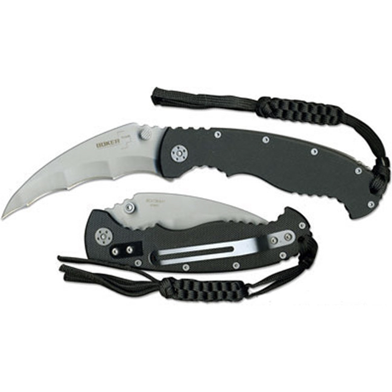 Нож складной Boker Plus Bat-Man Karambit (длина: 209мм, лезвие: 95мм), черный