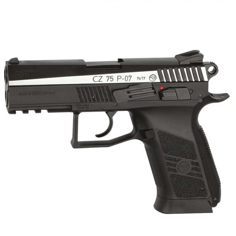 Пистолет пневматический ASG CZ 75 P-07 Blowback (4,5mm), черный/никель