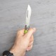 Ніж складаний Opinel №8 Outdoor напівсерейтор (довжина: 190мм, лезо: 85мм), зелений/коричневий