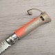 Ніж складаний Opinel №8 Outdoor напівсерейтор (довжина: 190мм, лезо: 85мм), червоний/коричневий