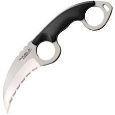 Нож фиксированный Cold Steel Double Agent I серрейтор (длина: 200мм, лезвие: 76мм), ножны пластик