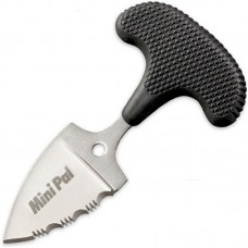 Нож фиксированный Cold Steel Mini Pal серрейтор (длина: 66мм, лезвие: 25мм), черный, ножны пластик