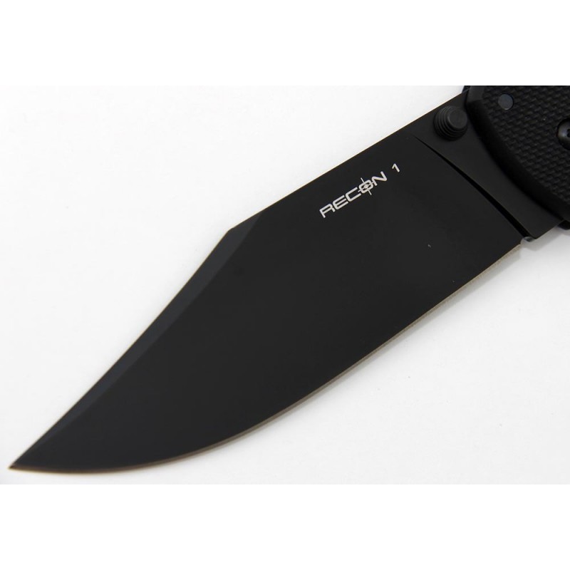 Ніж складаний Cold Steel Recon 1 Clip Point (довжина: 238мм, лезо: 102мм, чорне), чорний