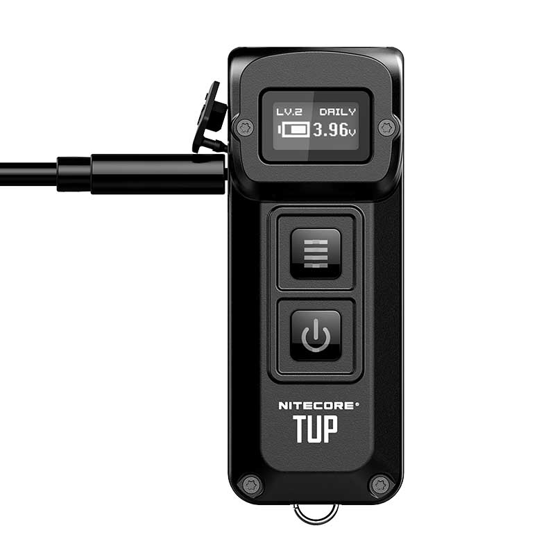 Надпотужний накладний ліхтар із OLED дисплеєм Nitecore TUP, сірий