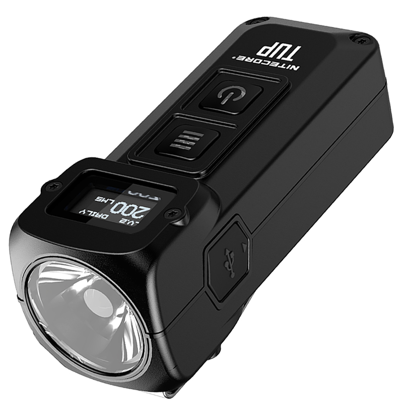 Надпотужний накладний ліхтар із OLED дисплеєм Nitecore TUP, чорний