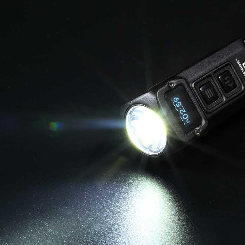 Надпотужний накладний ліхтар із OLED дисплеєм Nitecore TUP, чорний