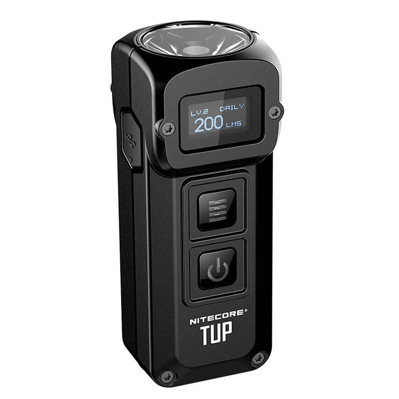 Надпотужний накладний ліхтар із OLED дисплеєм Nitecore TUP, чорний